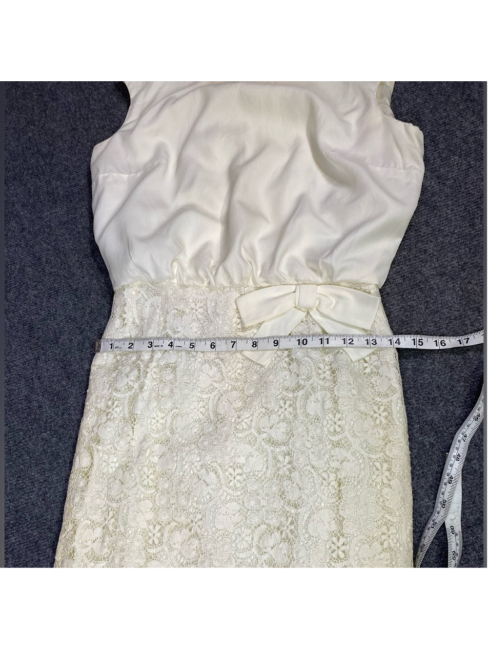 Vintage 60s Dress Set Women 4 D’Allaird’s Floral Lace Mod Dolly Girl Cream - Picture 13 of 16